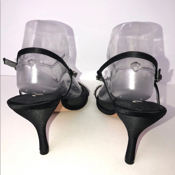 Nina Silver-tone Rhinestone Sandals - Picture 3 of 8